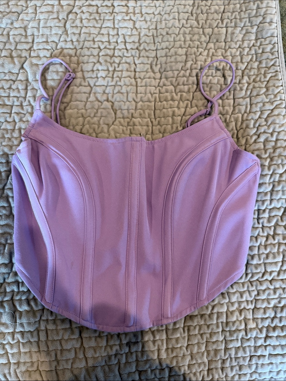 Rare London Lavender Spaghetti-Strap Bustier Top